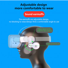 조절 가능한 디자인 헤드폰, 오큘러스 퀘스트 2 용, 고감도 헤드셋 이어머프 헤드웨어, VR 액세서리