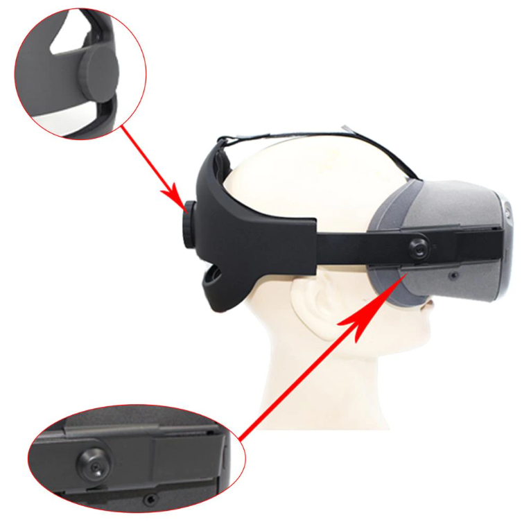 Oculus Quest VR 헤드셋 AR 안경 조절 가능한 폼 패드 용 편안한 조절 식 헤드 스트랩 압력 완화 액세서리 없음