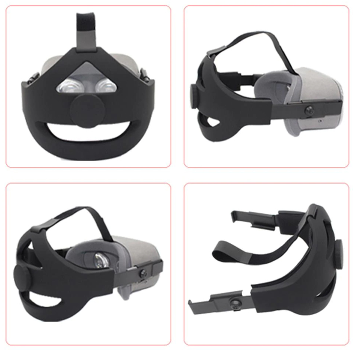 Oculus Quest VR 헤드셋 AR 안경 조절 가능한 폼 패드 용 편안한 조절 식 헤드 스트랩 압력 완화 액세서리 없음